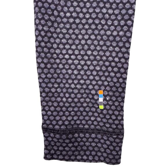 Smartwool Base Layer Thermal Merino Quarter Zip Women's Medium Black Grey Dot - Picture 7 of 9